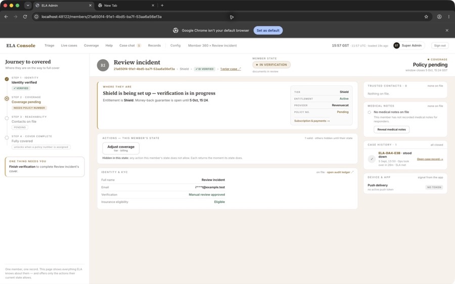 Member 360 with contradicting identity and guarantee statements