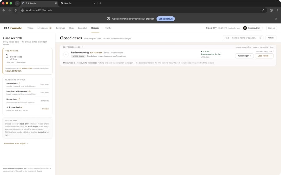 Records archive showing a fabricated takeover